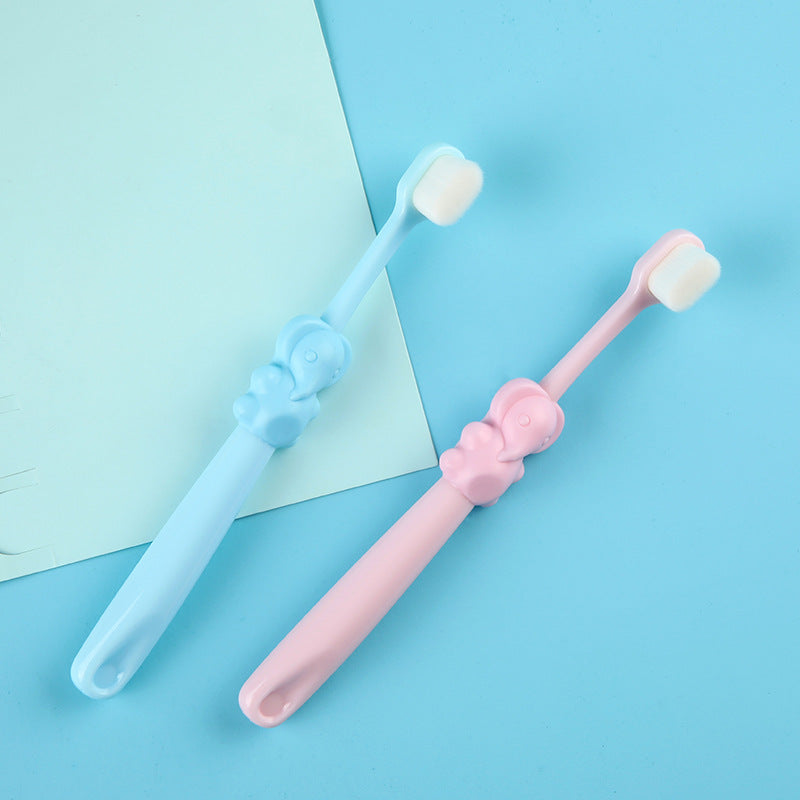 Wholesale Single Pack PP Cartoon Elephant Soft Hair Baby Toothbrush